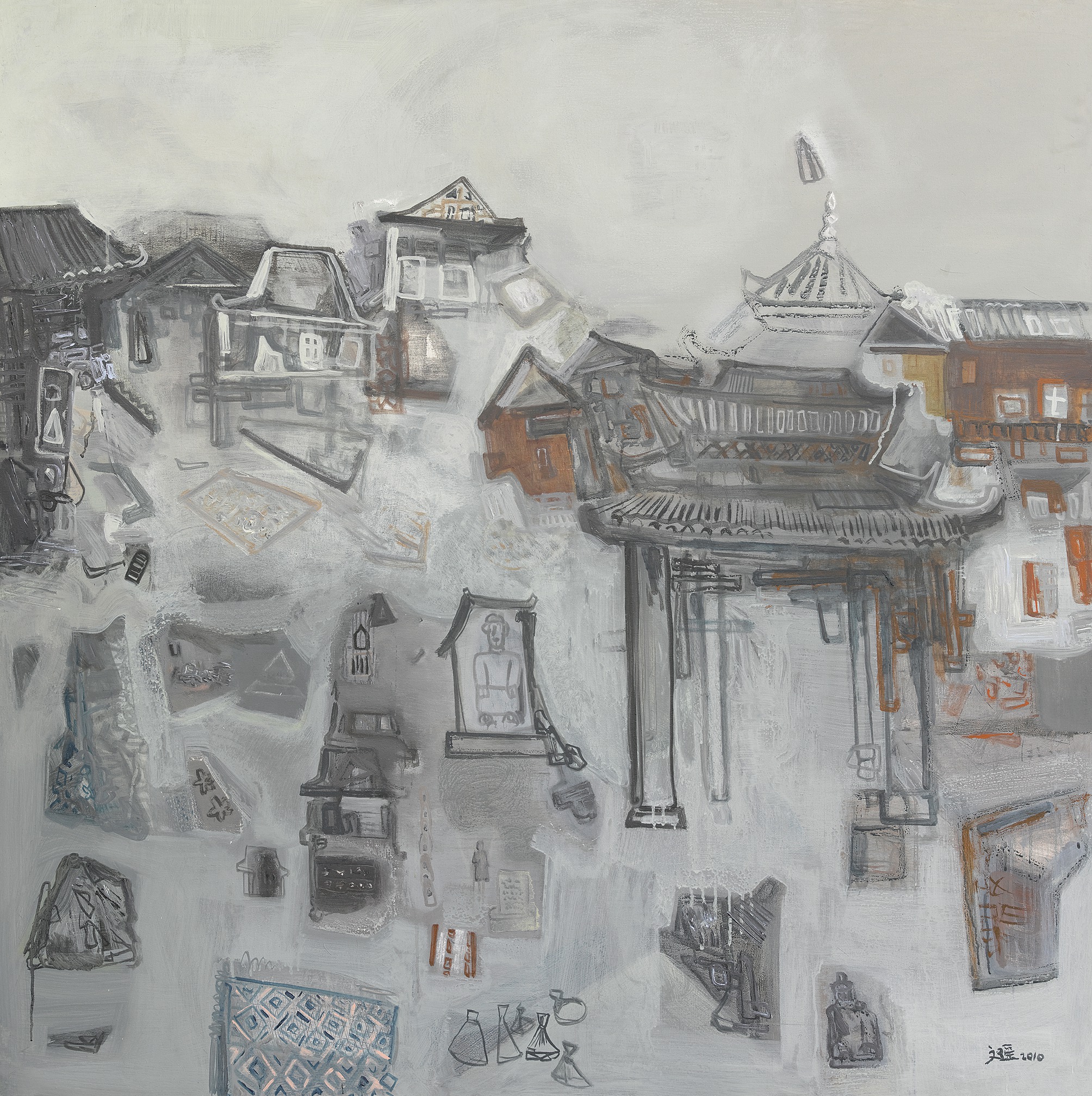 文瑶 平岩寨（油画）
